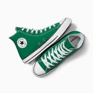 New Converse Classic Green and White High-Tops